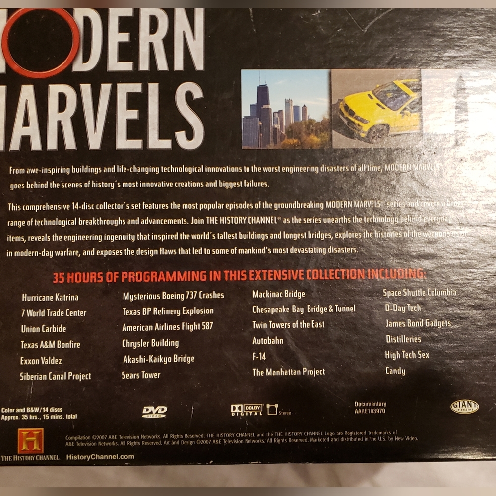 The Best of Modern Marvels (DVD, 2008, 13-Disc Set) History Channel. Used - Picture 2 of 3